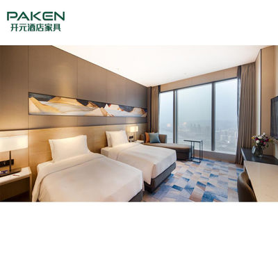 आधुनिक होटल के बेडरूम का फर्नीचर, लकड़ी का उपयोग किया हुआ होटल फर्नीचर, कस्टम आकार के होटल के कमरे का फर्नीचर