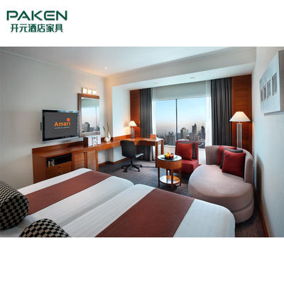 ODM अनुकूलित आकार 4 सितारा होटल ठोस लकड़ी के बेडरूम सेट