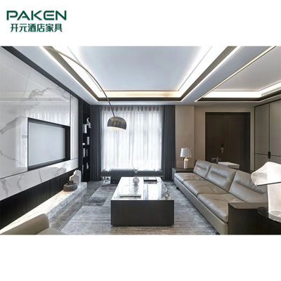 खाकी के साथ फैशन शैली, आइवरी रंग अनुकूलित आधुनिक विला फर्नीचर लिविंग रूम फर्नीचर