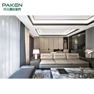 खाकी के साथ फैशन शैली, आइवरी रंग अनुकूलित आधुनिक विला फर्नीचर लिविंग रूम फर्नीचर