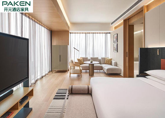 हयात होटल कक्ष बांस लिबास फर्नीचर न्यूनतम शैली सीधी रेखा अनुकूलन योग्य रंग