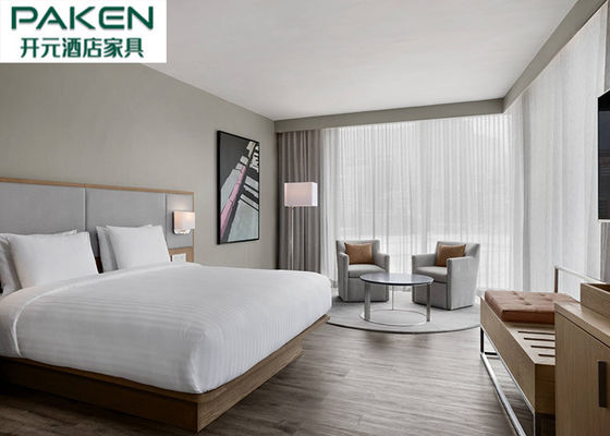 होटल फाइव स्टार स्टैंडर्ड बेडरूम फर्नीचर ऐशट्री लिबास + लाइट ह्यू आराम फर्नीचर सेट करता है