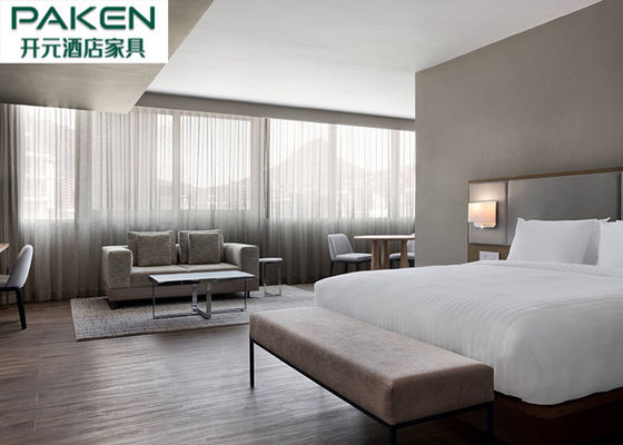 होटल फाइव स्टार स्टैंडर्ड बेडरूम फर्नीचर ऐशट्री लिबास + लाइट ह्यू आराम फर्नीचर सेट करता है