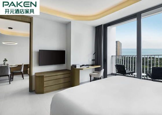 अपार्टमेंट होटल लंबे समय तक रहने के लिए सिंगल अपार्टमेंट ओक लिबास पैनल बेडरूम + लिविंग रूम