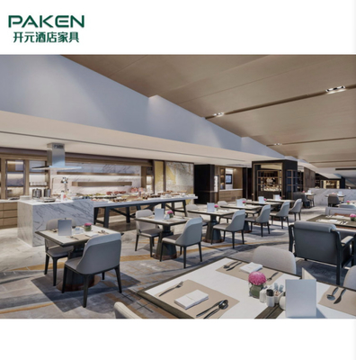 होटल रेस्तरां परियोजना के लिए कस्टम मेड आधुनिक फर्नीचर टेबल और कुर्सियाँ